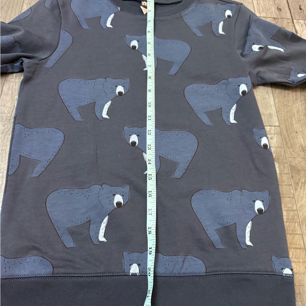 Tea Collection Boys Crew Sweatshirt Blue Bears 12 Excellent preowned condition - Picture 2 of 7
